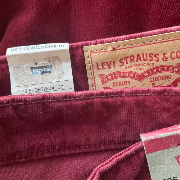 Levi’s 725 HIGH RISE BOOTCUT CORDUROY WOMENS JEANS PANTS NWT - Picture 5 of 13